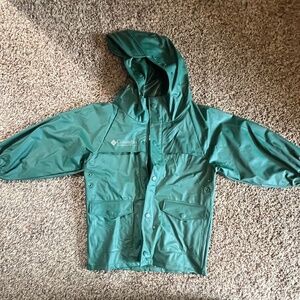 Columbia, XS Green Raincoat!